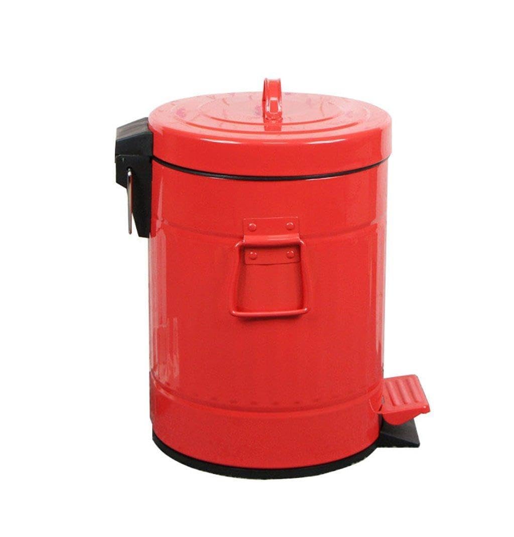 Genérico Papelera Pedal Vintage 5-12L Grande Cocina Oficina Salón Hogar