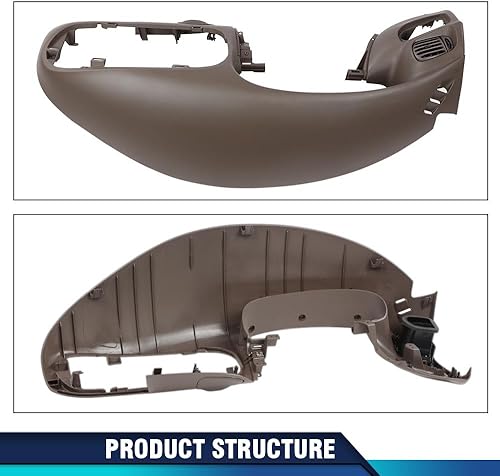 Miniatura 2 de PIT66 Cubierta de bisel de tablero frontal central marrón compatible con Ford F150Ford Expedition 1997 1998 1999 2000 2001 2002 2003