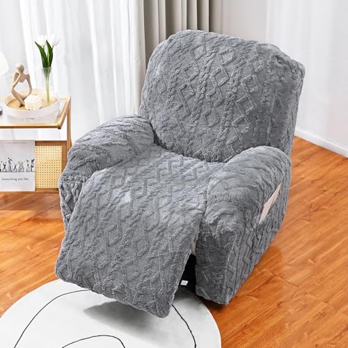 Protector de muebles lavable para sillón reclinable con bolsillo lateral 7