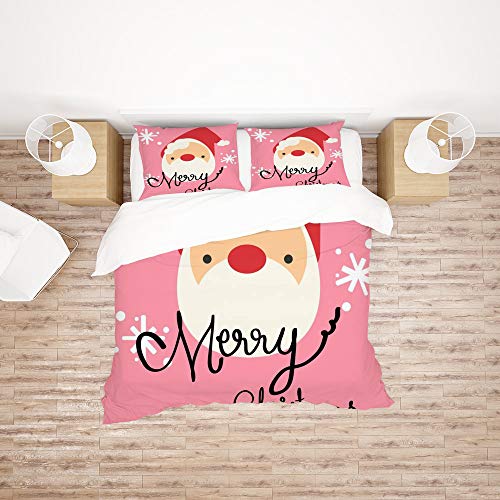 Housse de couette microfibre souple parure de lit 3 pièces polyester - 3