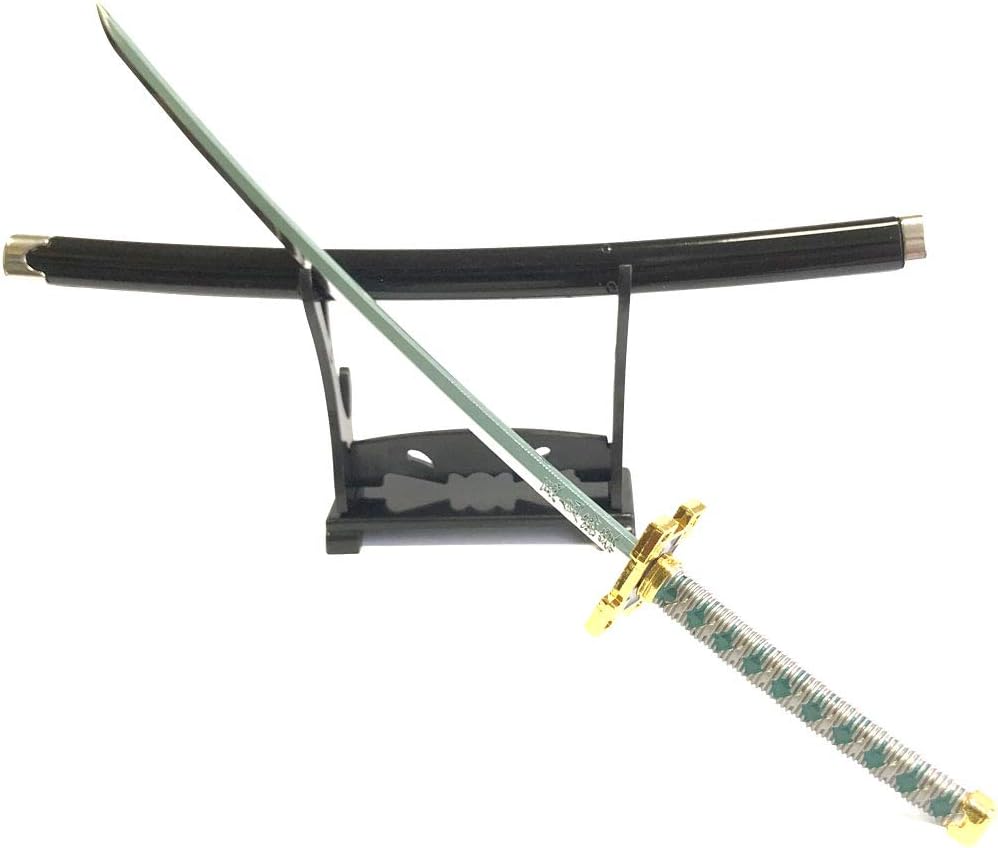 SuperbuyboxDemon Slayer 1/6 Size 10''Tokitou Muichirou Samurai Sword Katana Knife Action Figures Game Collection Sword Toys Party Supplies Gift Metal Room Decoration (Tokitou Muichirou)