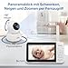 Vtech VM924-2 Video-Babyphone mit 5-Zoll-LCD-Farbbildschirm und 2 Kameras, bis zu 17 h Video- und 31 h reines Audio-Streaming, Nachtsicht, 300m Reichweite, Schwenk-Neige-Zoom-Funktion, Schlaflieder