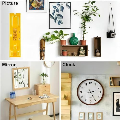 Image of Picture Hanging Tool for Easy Making Position Frame Wall Hanger Photo Hanging Kit Level Ruler for Clock, Mirrors, Artworks, Photos