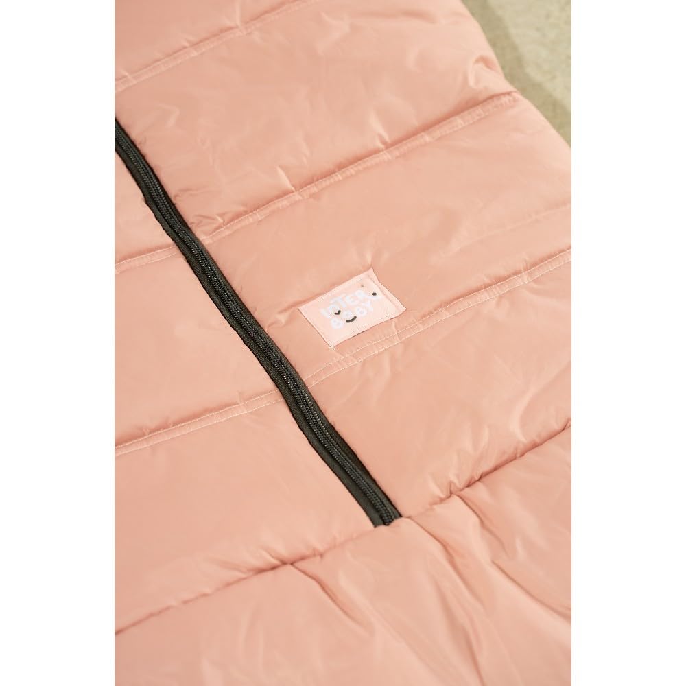Sacco Passeggino Invernale Universale Interbaby | Copri Passeggino Universale Morbida | Sacco Termico per Ovetto Rimovibile, Doppia Apertura, Facile da Lavare, Materiali Anallergici, Rosa