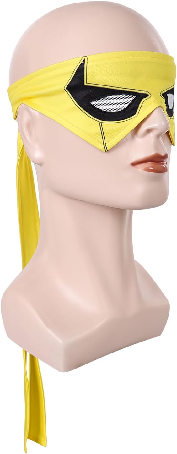 Iron Cosplay Fist Costume Accessories Eye Mask Blindfold Eyepatch Yellow Mask Party Halloween Prop