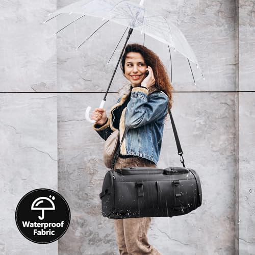 Image of GUSTAVE 40L Waterproof Gym Bag for Women & Men, Lightweight Fitness Duffel Backpack with Shoe Compartment, Durable Nylon Travel & Yoga Bag, Multi-Carry Options, Ideal for Sports & Outdoor Activities