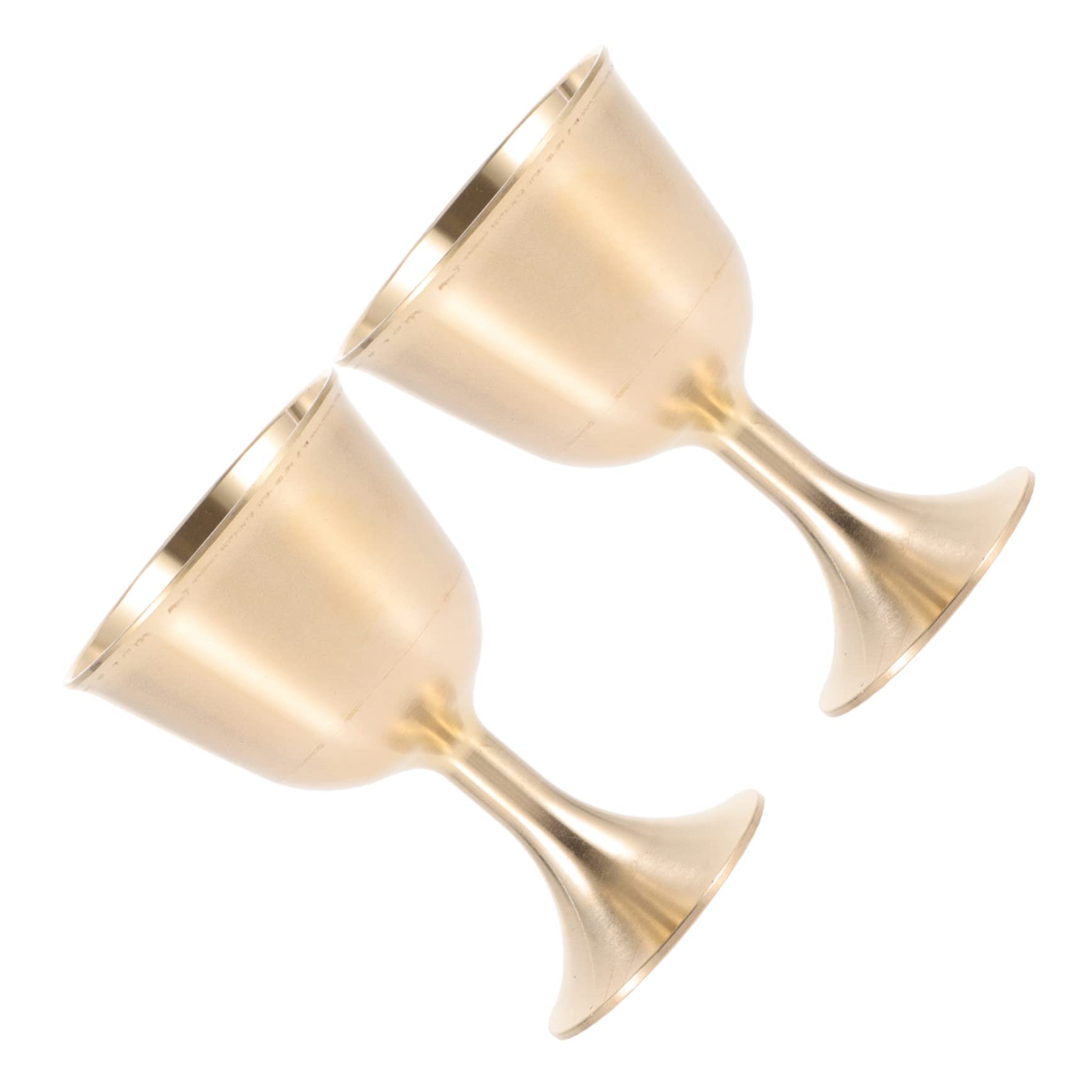 MUCKLILY 2Pcs Copper Offering Cup Decorative Sacrifice Wear Resistant for Home Use and Collecting God Art Crafts