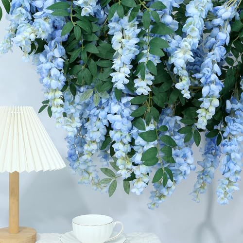 Encrypted Flower Vine Wisteria Artificial Garland Hanging(Blue,1pc) by AROIUO - Image 6