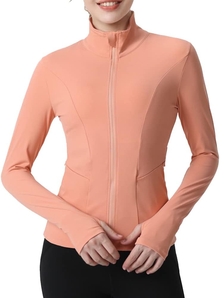 Women's Workout Yoga Jacket Full Zip Running Track Jacket