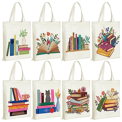 Sweetude 8 Pcs Book Lover Tote