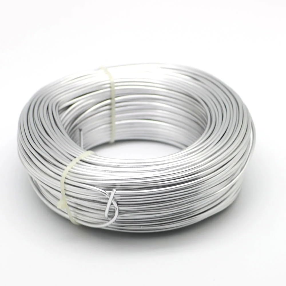 Aluminium-Gauge 3 mm 4 mm 25/12 Meter Schmuckergebnisse aus Aluminiumdraht für Schmuckherstellung DIY Basteldraht Aluminium Silber Gold Schmuck Draht aus weichem Metall (Color : S
