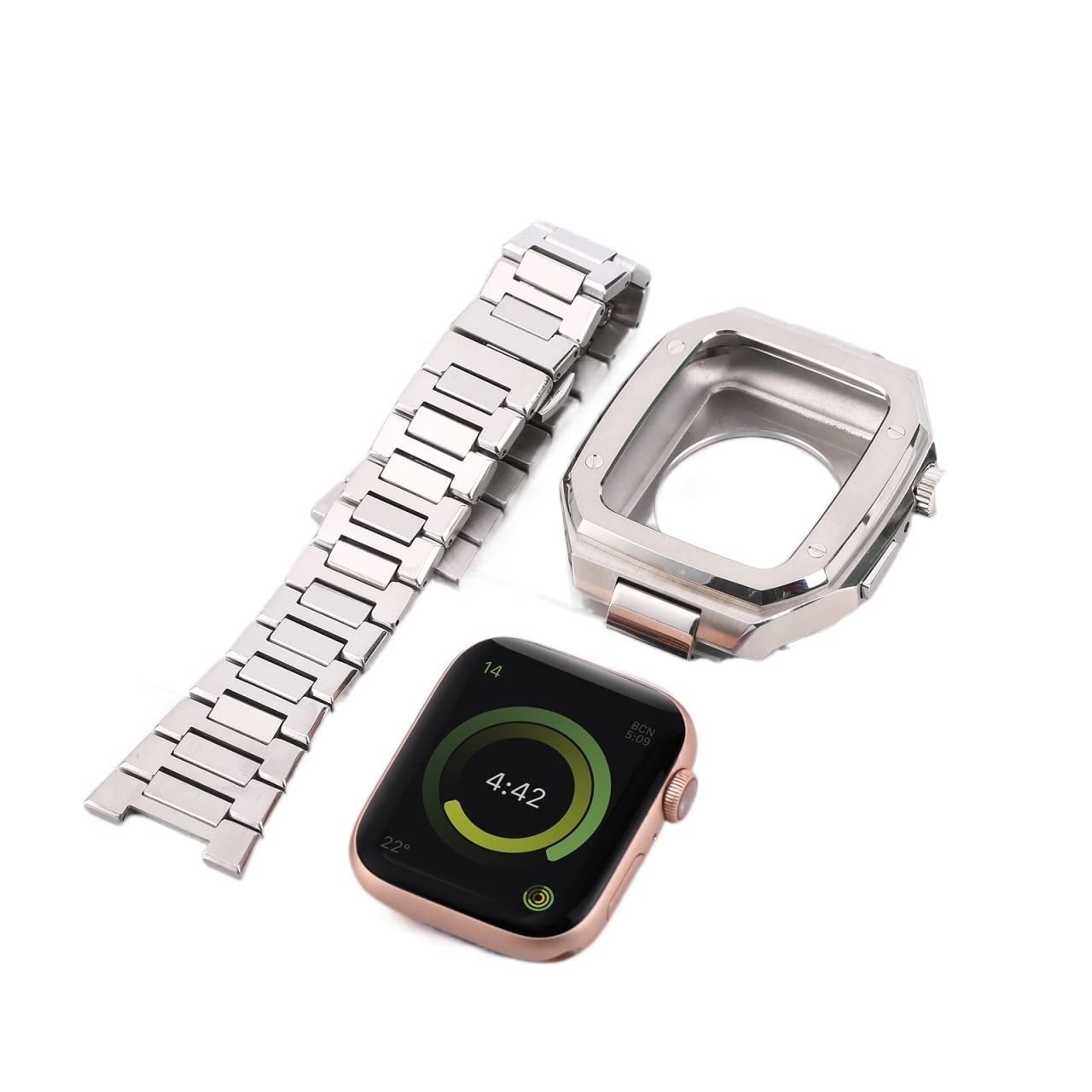 Correa de metal para Apple Watch con eslabones de acabado pulido 7