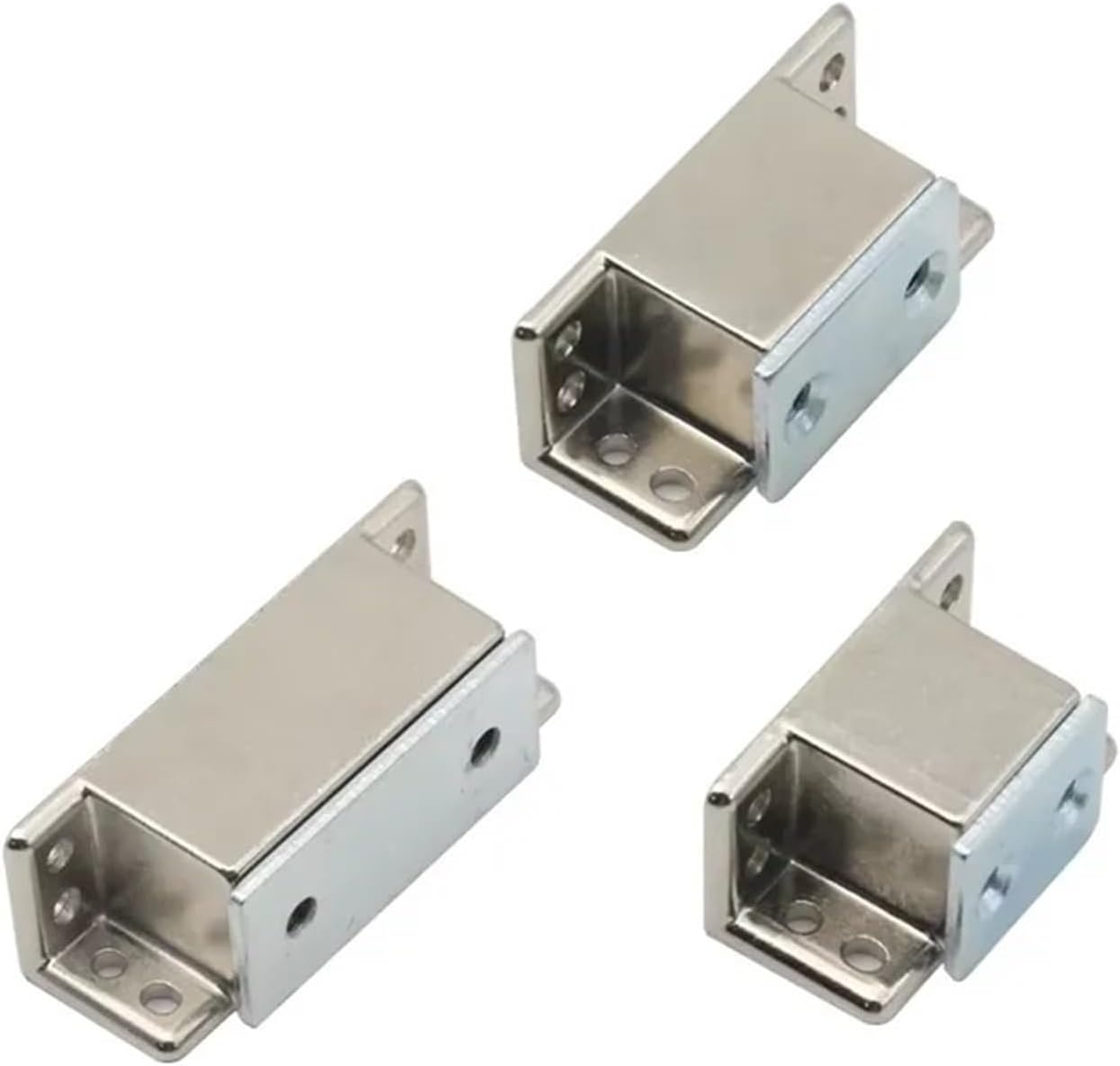 Door Magnetic Attraction Cabinet Square Lock Zinc Alloy Buckle 1Pcs(Hole spacing-40mm)