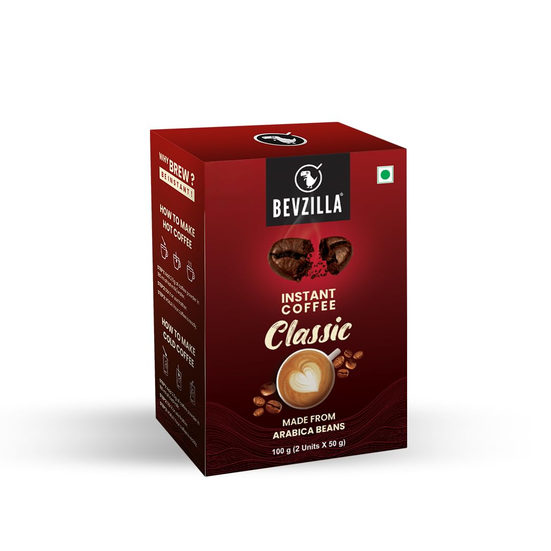 Bevzilla Premium Classic Strong Instant Coffee Powder 100g | Rich Aroma & Bold Taste | Easy to Prepare-image-21