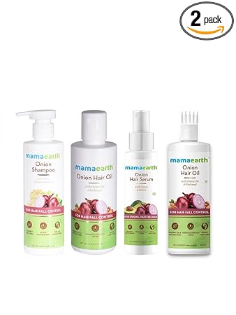 Mamaearth Unisex Set of Sustainable Hair Oils, Hair Serum & Shampoo