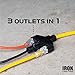 Iron Forge Cable 30 Amp Generator Cord - 25 Ft 3 Outlet Generator Power Cable with Organizer and Twist Lock, L5-30P, 10/3 SJTW, 125v, 3750 Watt 10 Gauge Extension Cord, 30 Amp 3 Prong