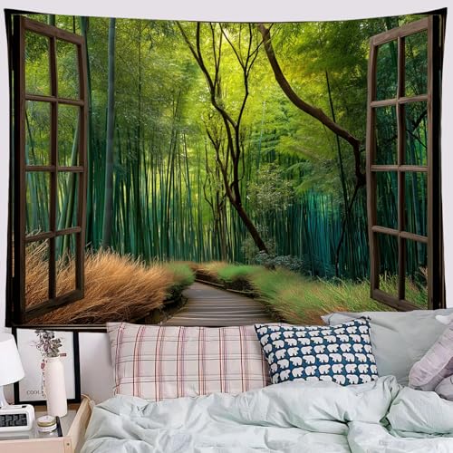 Tapiz de pared de bosque de bambú para transformar tu dormitorio en un oasis 4
