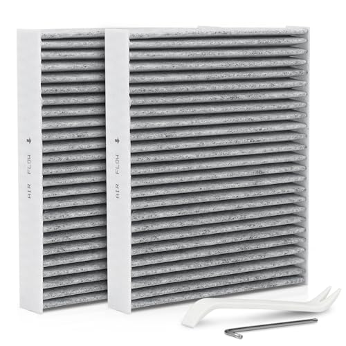 Image of 2PCS CF12157 Cabin Air Filter with Activated Carbon Compatible With Lexus, Mazda & Toyota Models - Avalon, Camry, Corolla, Highlander, Prius, RAV4, Sienna, Venza, RX350, RX450h,