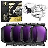 K&F Concept ND/PL Filter Set Compatible with DJI Flip, 4 Pack ND8/PL ND16/PL ND32/PL ND64/PL Neutral Density Polarizing Drone Camera Lens Filters Kit, HD Optical Glass Multi-Coated Drone Accessories
