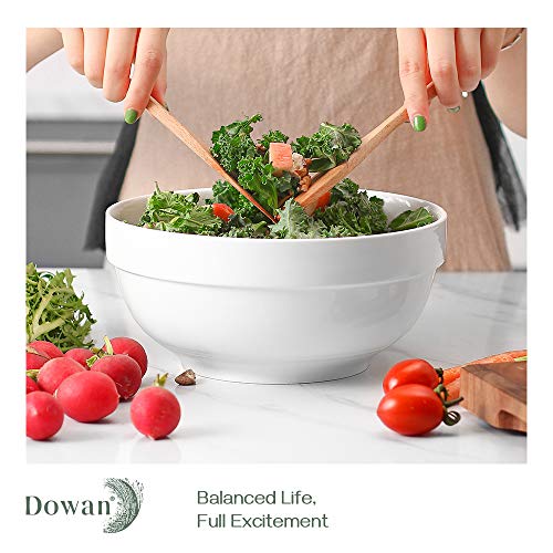 Dowan 9" Large Serving Bowls - 83 Oz Salad Bowls, 2.6 Quart Ceramic Fruit Bowls For Serving, Porcelain Salad Bowl Set, Microwave & Dishwasher Safe Serving Bowls For Soup Fruit Ramen, Set Of 2 #TOP1