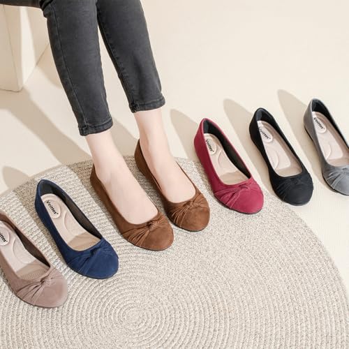 Image of Veittes Women's Round Toe Wide Width Ballet Flats