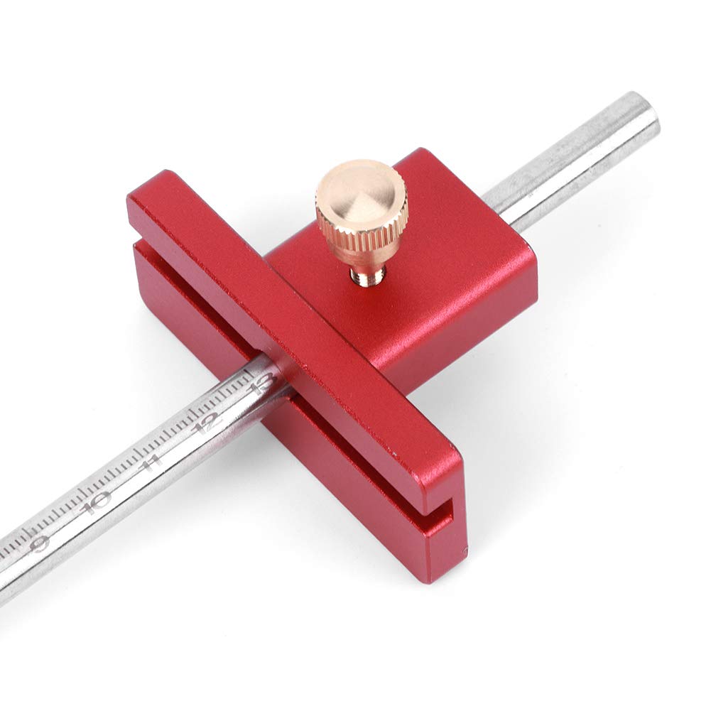 Woodworking Scribe Ruler 130mm - Aluminum Alloy & Stainless Steel Marking Gauge For Carpenters