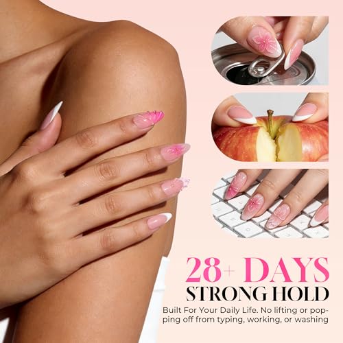 Image of Luckyfairy Gel Nail Glue for Nail Tips, Soft Solid Nail Glue, Cured Needed, 15ml Soak Off Adhesive Bonding for Clear Acrylic Nails Fake Nails Extension, Not for Press-on