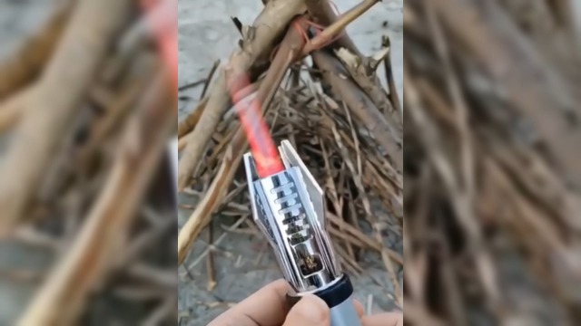 Encendedor de soplete recargable rojo miniatura 7