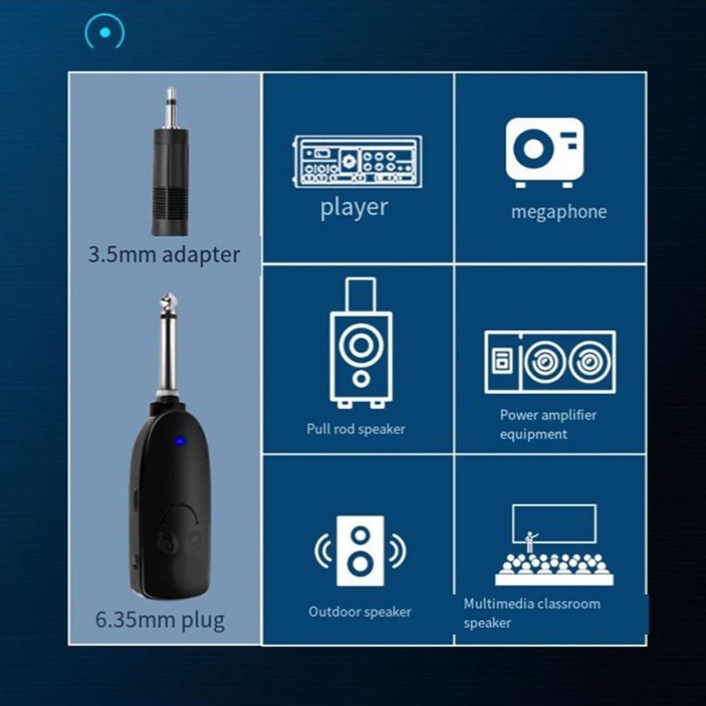 UHF Microfono per strumenti wireless, microfono per sassofono, ricevitore e trasmettitore wireless, per sassofono, tromba, sassofono