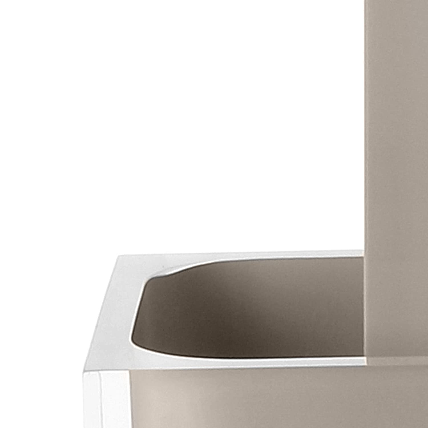 Gedy Auckland Toilet Brush Light Taupe, Dimensions and Weight: 37.5 x 9.8 x 9.8 cm & 0.85 kg, Made Transparent Resin - Image 4