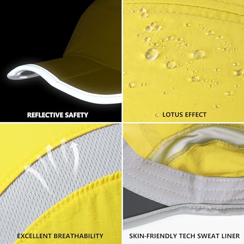 Image of GADIEMKENSD Reflective Folding Outdoor Hat Unstructured Design UPF 50+ Sun Protection Sport Hats for Womens and Mens