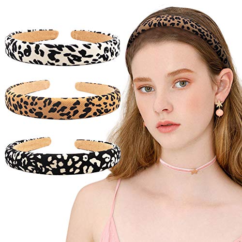 Didder 3 Pieces Headbands for Women, Headbands For Girls Womens Headbands Fashion Leopard Headbands for Women Non-slip Head Bands Women Hair Elegant Vintage Girls Headbands diademas para mujer de moda