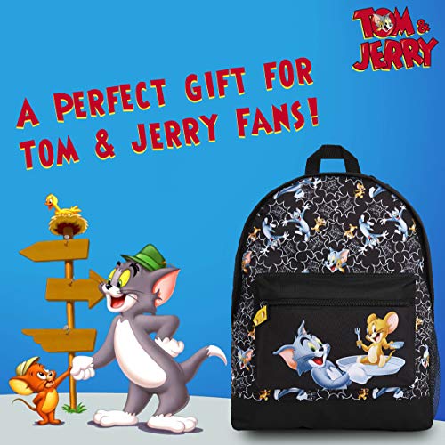 Tom En Jerry Rugzak, Zwart Schooltas met de Beroemde Cat en Muis Cartoon Karakters, Jongen en Meisjes Schooltassen… - Image 5