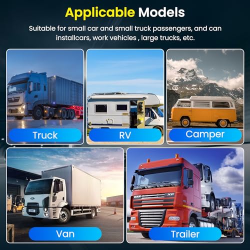 Image of Hodozzy Wireless Backup Camera System Kit, 7 Inch IPS Reversing Monitor with IP68 Waterproof, Quad Split Recording, Night Vision, Manual Zoom,4 Backup Cameras for RV Truck /Trailer /Pickup /Camper