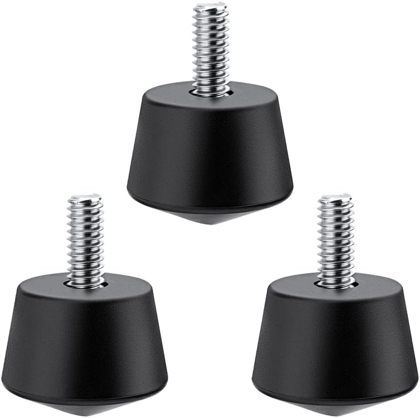 K&F CONCEPT Universal Anti-Slip Rubber Tripod Foot Spikes Compatible with 1/4 inch Thread Tripod Monopod Legs Feet Replacement Parts (3 PCS)