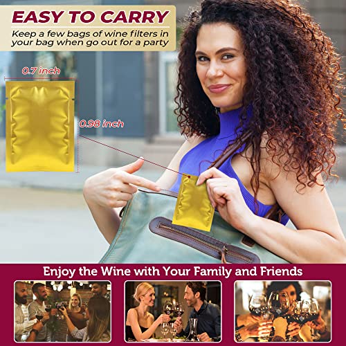 Wethinkeer Wine Filter 24 Packs, Removes Sulfites And Histamines To Prevent Wine Headaches, Nausea And Wine Allergy Symptoms, All Natural Wine Purifier, Great Gift For Wine Drinker #TOP4