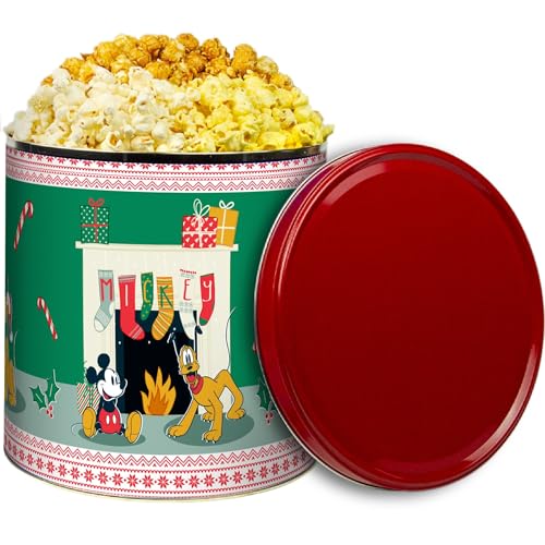 GiftPop Popcorn Tin – Gourmet Gift Giving Popcorn Assortment with three flavors, Caramel, White...