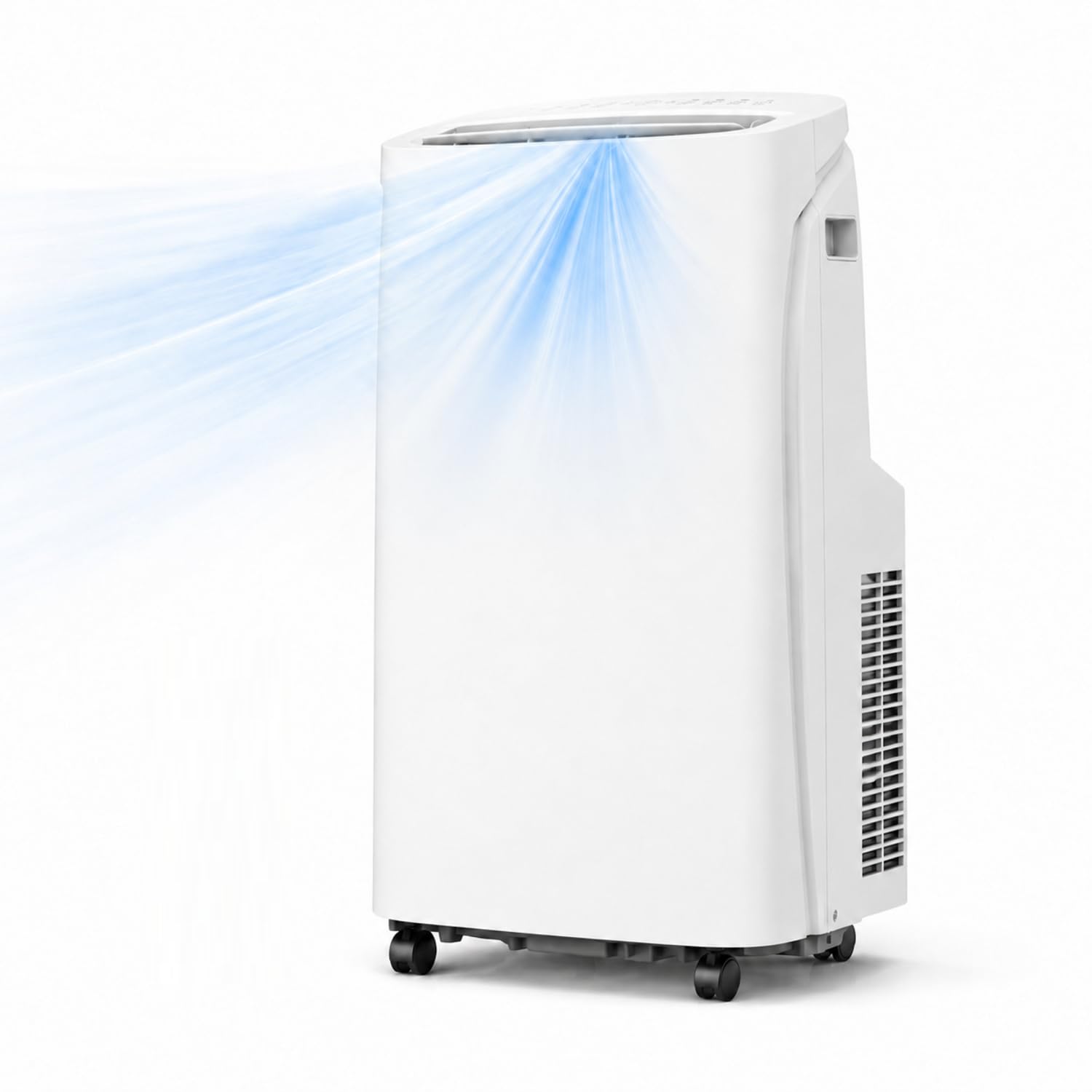 coolblus portable air conditioners 14000 btu, 4 in 1 portable ac unit with cool/dehumidify/fan,wi-fi smart quiet ac cool up to 650 sq.ft, remote control, auto swing, white-14000btu-wifi