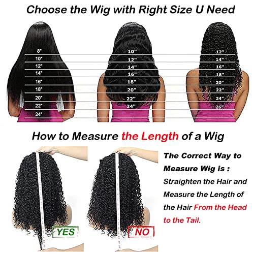 JCL Curly Headband Wig Human Hair 180% Density 12 Inch Headband Wigs for Black Women Deep - image 7