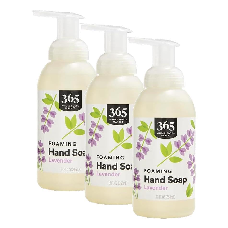 Image of 365 by Whole Foods Market, Soap Hand Foaming Lavender, 12 Fl Oz (Pack of 3)