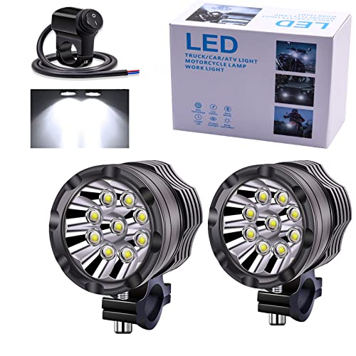 Feux Additionnels LED Moto 90W Phare Anti Brouillard Puissant pour Améliorer Éclairage Scooter
