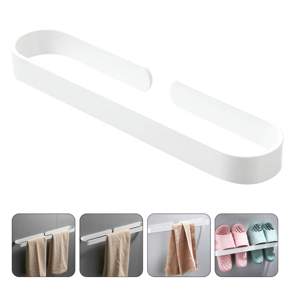 SOVORM Toallero de Acero Inoxidable con aro Negro para baño, toallero de Pared, Accesorios de baño (Negro, 40 cm) Toallero de Pared (Blanco, 40 x 7 cm) The New