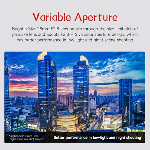 Image of Brightin Star 28mm F2.8 Full Frame Manual Focus Lens for Leica-M Mount,Camera Lens Compatible with M2 M3 M4 M5 M6 M7 M8 M9 M9P M10 M262 M240 M240P M10P M10M