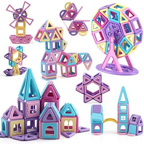 Asok 149 Pcs Mini Magnetic Blocks Castle Building Tiles Edutainment Toys Develop Creativity Imagination Stem Toys For Kids Age 4 5 6 7 8 9 Years Old Girls Boys Gifts #TOP3