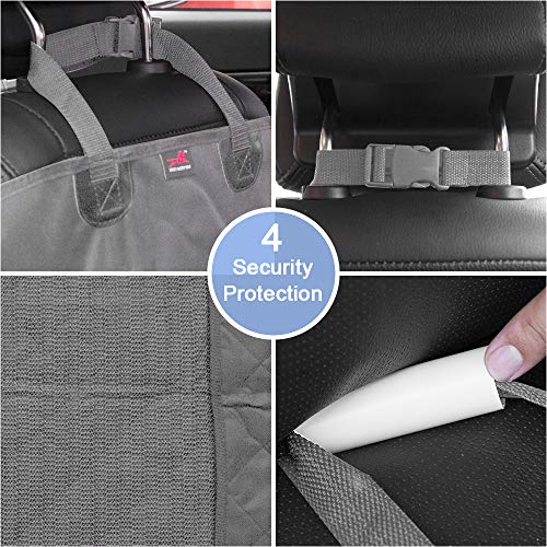 Image of HONEST OUTFITTERS Dog Car Seat Covers, Pet Front Cover for Cars, Trucks, and Suv's - Waterproof & Nonslip Dog Seat Cover(Gray) | oxford cloth