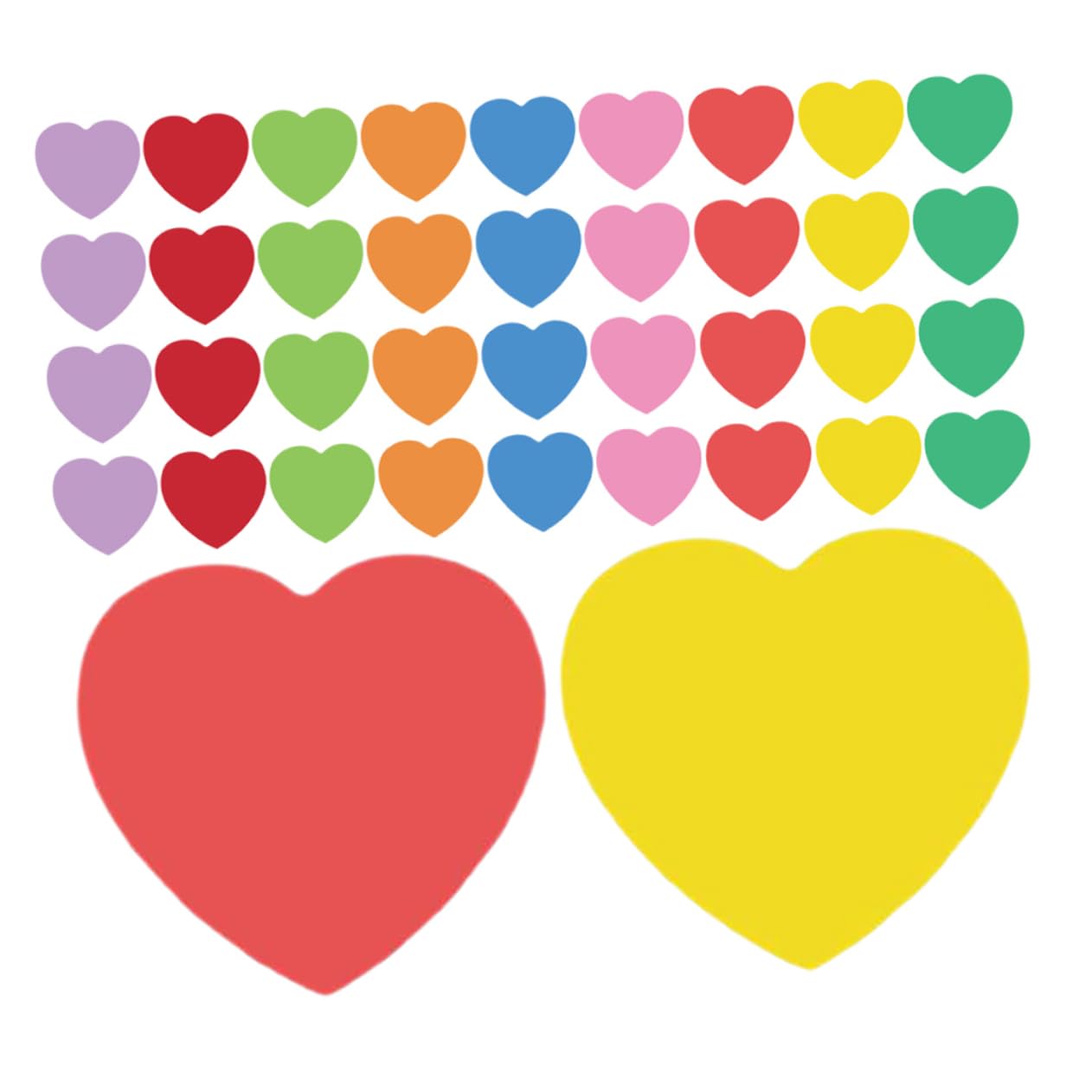 Corazones de papel para el tablón de anuncios escolar y talleres infantiles de San Valentín
