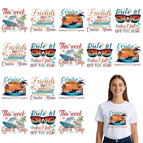 Wxiben Dtf Transfers Ready to Press - 16 Pcs Cruise