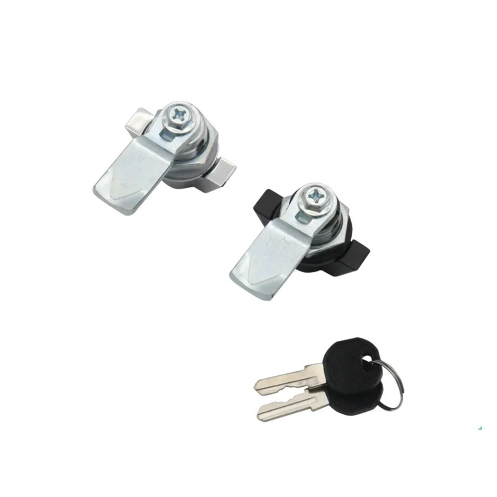 Sxolcoufoh Chrome-With Lock Equipment Electrical Box Door Zinc Alloy Handle Cylindrical Tongue Lock 1Pcs(Chrome-With Lock)