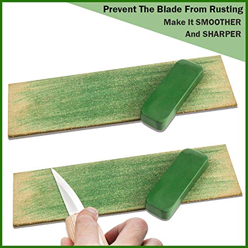 WAYCOM Wood Carving Tools Set,Whittling Wood Carving Kit for Spoon Carving 3 Knives in Tools Roll Leather Strop and Polishing Compound Sharpening Stone Hook Sloyd Detail Knife