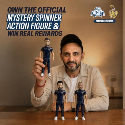 Image of Action Figure, IPL Edition 360 Rotatable Head, Cricket Player for Fans & Collectors (7 Inch Varun Chakaravarthy)